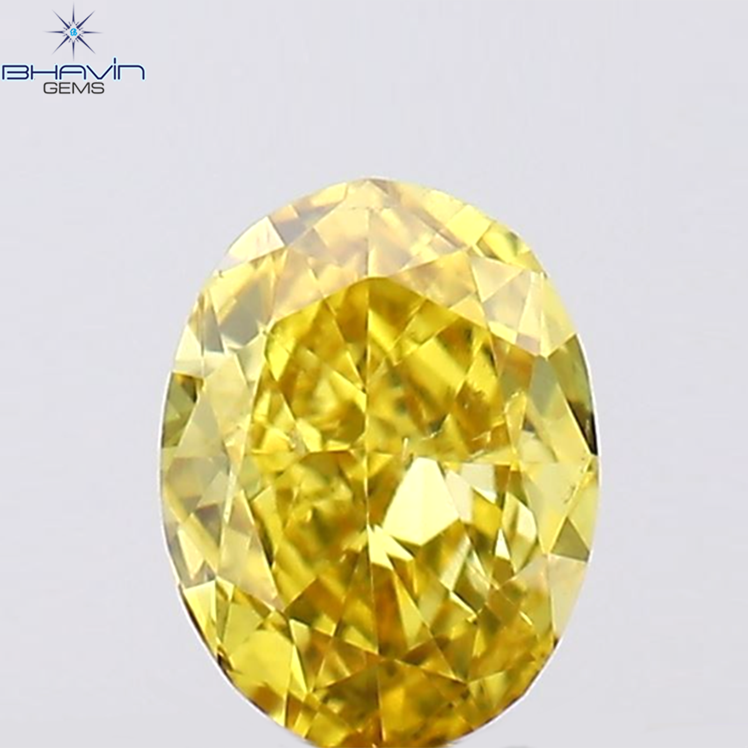 0.11 CT Oval Shape Natural Diamond Orange Yellow Color VS2 Clarity (3.43 MM)