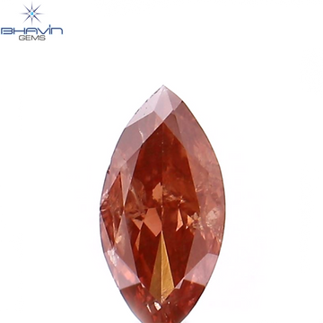 0.25 CT マーキス シェイプ ナチュラル ダイヤモンド ピンク カラー I1 クラリティ (6.14 MM)