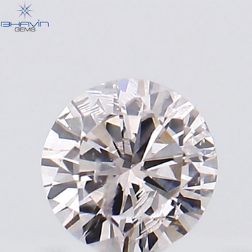 0.09 CT ラウンド シェイプ ナチュラル ダイヤモンド ピンク カラー SI2 クラリティ (2.96 MM)