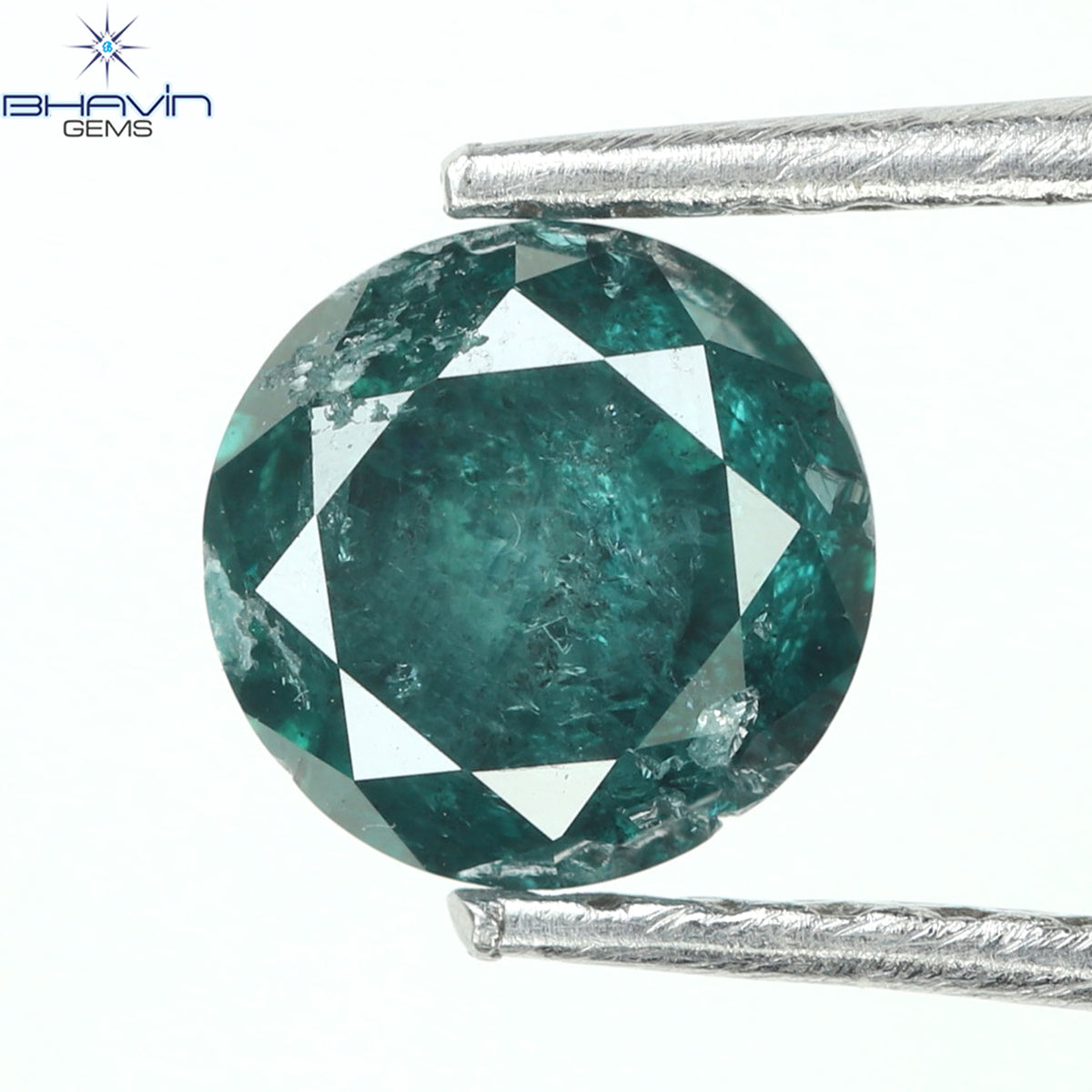 0.56 CT Natural Round Diamond Enhanced Blue Color Clarity I3 (5.16 MM)
