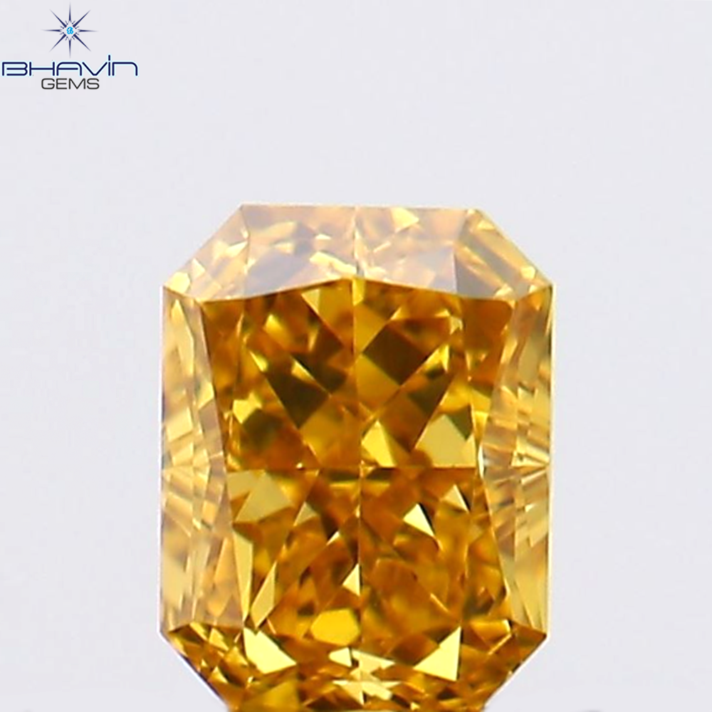 0.19 CT Natural Radiant Diamond Orange Color Clarity VS1 (3.48 MM)