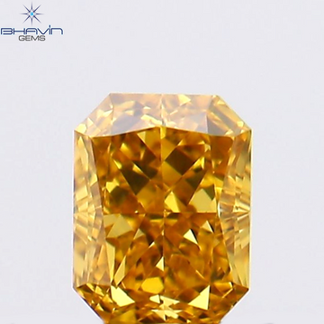 0.19 CT Natural Radiant Diamond Orange Color Clarity VS1 (3.48 MM)