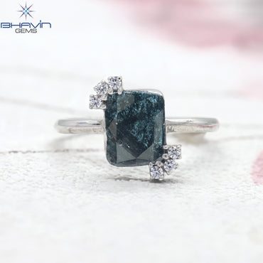 Slice Diamond Blue Diamond Natural Diamond Ring Gold Ring Engagement Ring