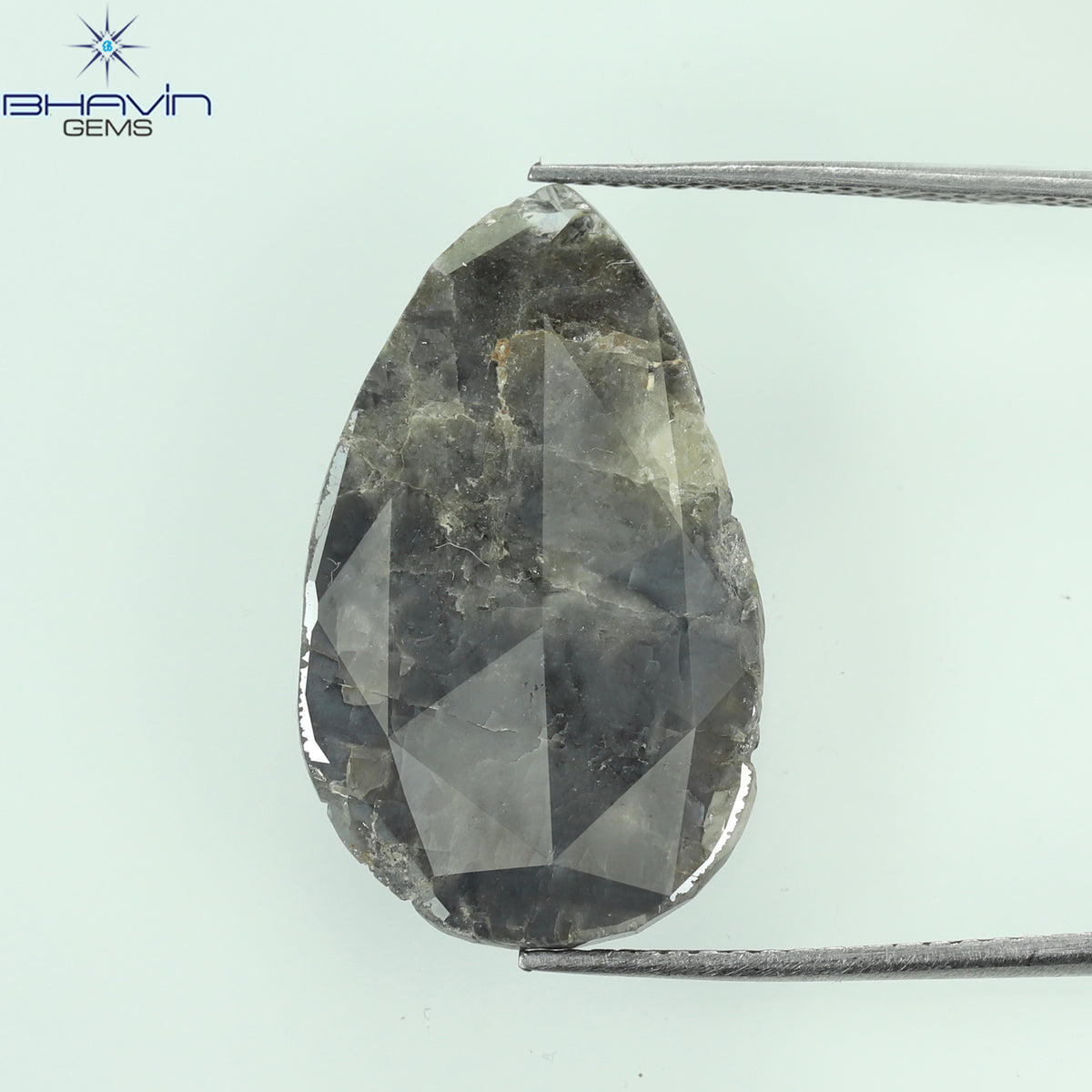 5.29 CT ペア スライス シェイプ ナチュラル ダイヤモンド グレー カラー I3 クラリティ (22.00 MM)