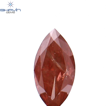 0.19 CT Marquise Shape Natural Diamond Pink Color I1 Clarity (5.40 MM)