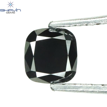 0.43 CT Natural Cushion Diamond Enhanced Black Color Clarity Opaque (4.40 MM)