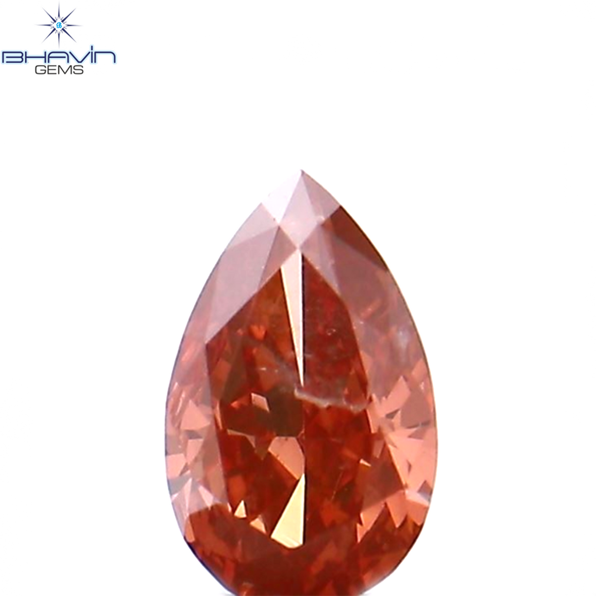 0.12 CT Natural Pear Diamond Enhanced Pink Color Clarity SI1 (4.19 MM)