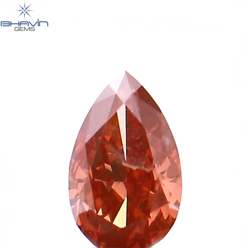 0.12 CT Natural Pear Diamond Enhanced Pink Color Clarity SI1 (4.19 MM)