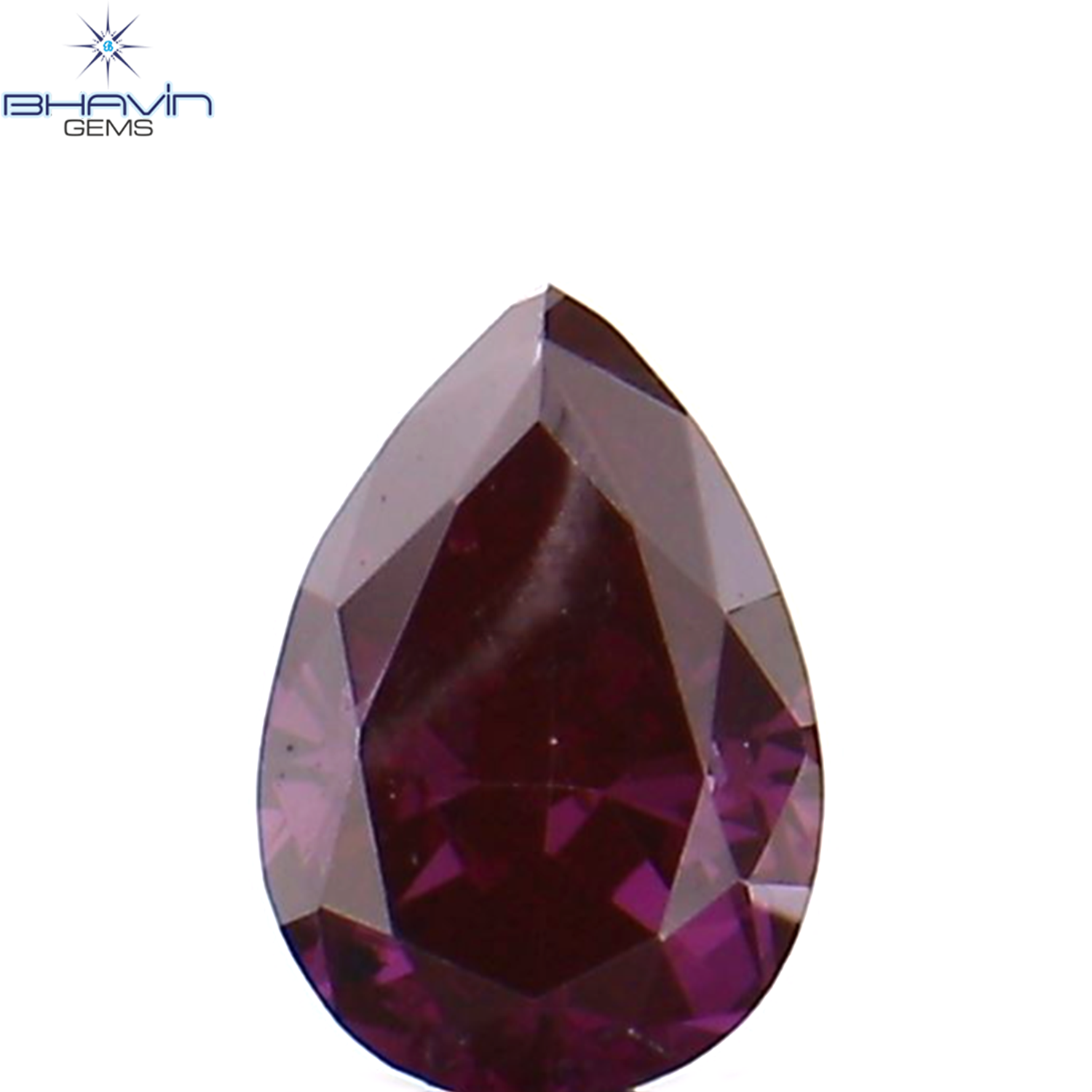 0.11 CT ペアシェイプ ナチュラル ダイヤモンド ピンク色 SI1 クラリティ (3.70 MM)