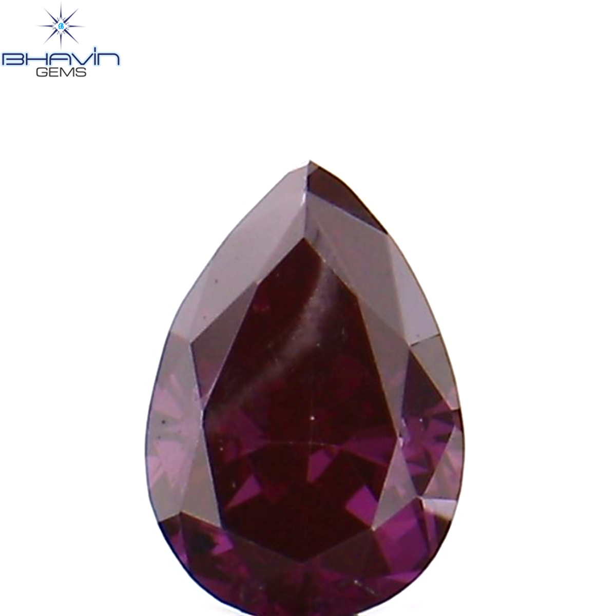 0.11 CT Natural Pear Diamond Enhanced Pink Color Clarity SI1 (3.70 MM)