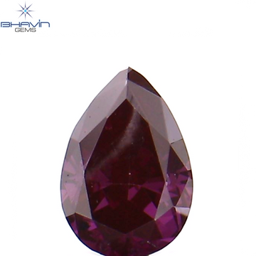 0.11 CT Natural Pear Diamond Enhanced Pink Color Clarity SI1 (3.70 MM)