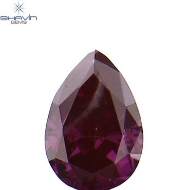 0.11 CT Pear Shape Natural Diamond Pink Color SI1 Clarity (3.70 MM)