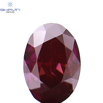 0.22 CT Natural Oval Diamond Enhanced Pink Color Clarity VS1 (4.45 MM)