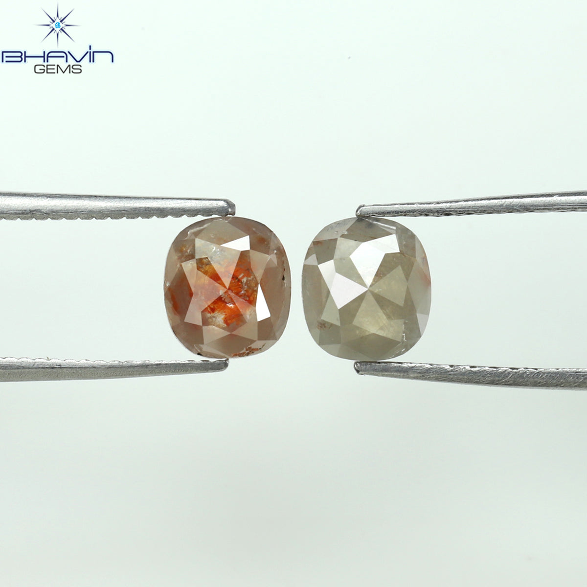 1.00 CT/3 ピース ミックス シェイプ ナチュラル ダイヤモンド ソルト アンド ペッパー カラー I3 クラリティ (4.30 MM)