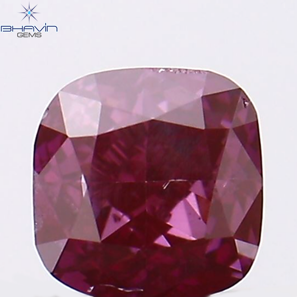 0.30 CT Cushion Shape Natural Loose Diamond Enhanced Pink Color VS2 Clarity (3.50 MM)