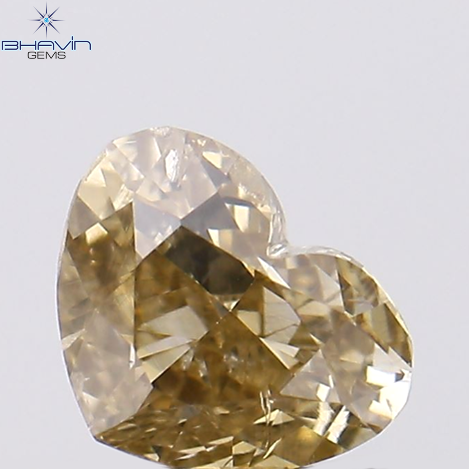 0.33 CT Heart Shape Natural Diamond Brown Color SI1 Clarity (4.76 MM)