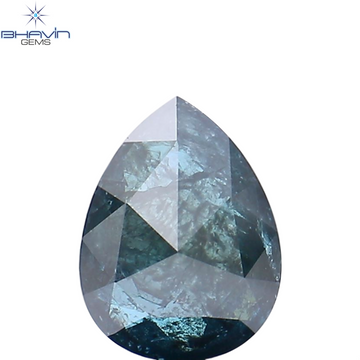 1.02 CT Natural Pear Diamond Enhanced Blue Color Clarity I3 (7.98 MM)
