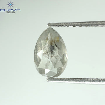 0.53 CT ペアシェイプ ナチュラル ルース ダイヤモンド ソルト アンド ペッパー カラー I3 クラリティ (5.90 MM)