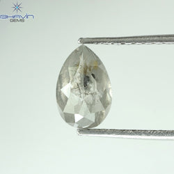 1.13 CT Pear Shape Natural Loose Diamond Salt And Pepper Color I3 Clarity (7.34 MM)