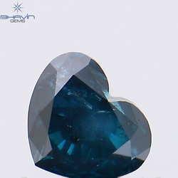0.29 CT ハート シェイプ ナチュラル ダイヤモンド ブルー カラー SI2 クラリティ (4.22 MM)
