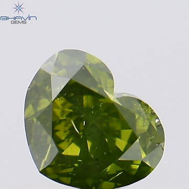 0.28 CT Heart Shape Natural Diamond Green Color SI2 Clarity (4.25 MM)