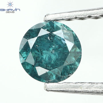 0.28 CT Natural Round Diamond Enhanced Blue Color Clarity I3 (4.00 MM)