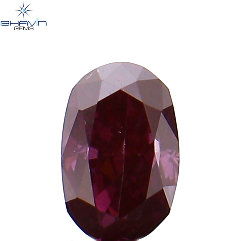 0.10 CT Oval Shape Natural Diamond Enhanced Pink Color VS2 Clarity (3.44 MM)