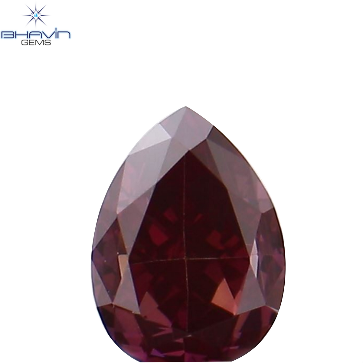 0.23 CT Natural Pear Diamond Enhanced Pink Color Clarity VS1 (4.23 MM)