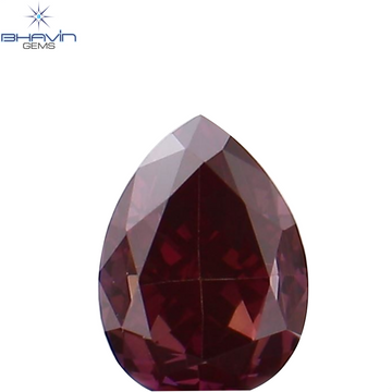 0.23 CT Natural Pear Diamond Enhanced Pink Color Clarity VS1 (4.23 MM)
