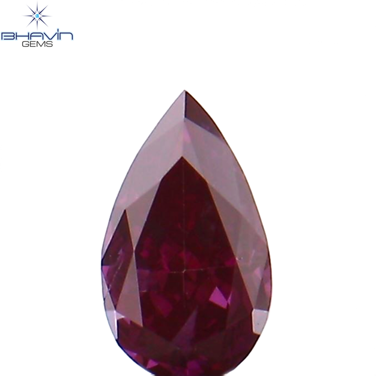 0.17 CT Natural Pear Diamond Enhanced Pink Color Clarity SI1 (4.47 MM)
