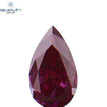0.17 CT Natural Pear Diamond Enhanced Pink Color Clarity SI1 (4.47 MM)