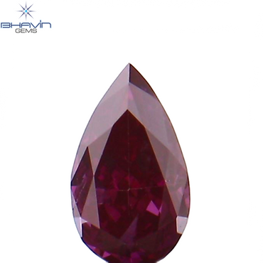0.20 CT ペアシェイプ ナチュラル ダイヤモンド ピンク色 SI1 クラリティ (4.47 MM)