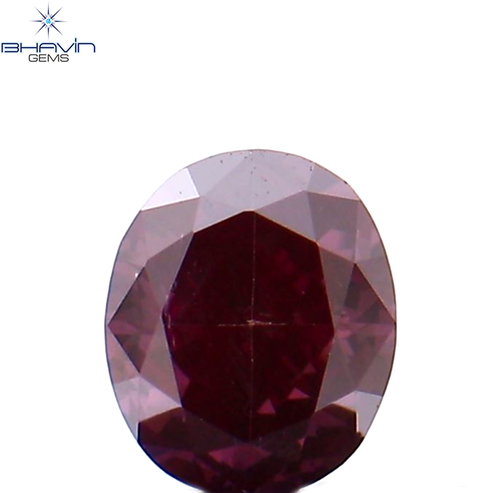 0.27 CT Oval Shape Natural Diamond Enhanced Pink Color VS2 Clarity (4.09 MM)