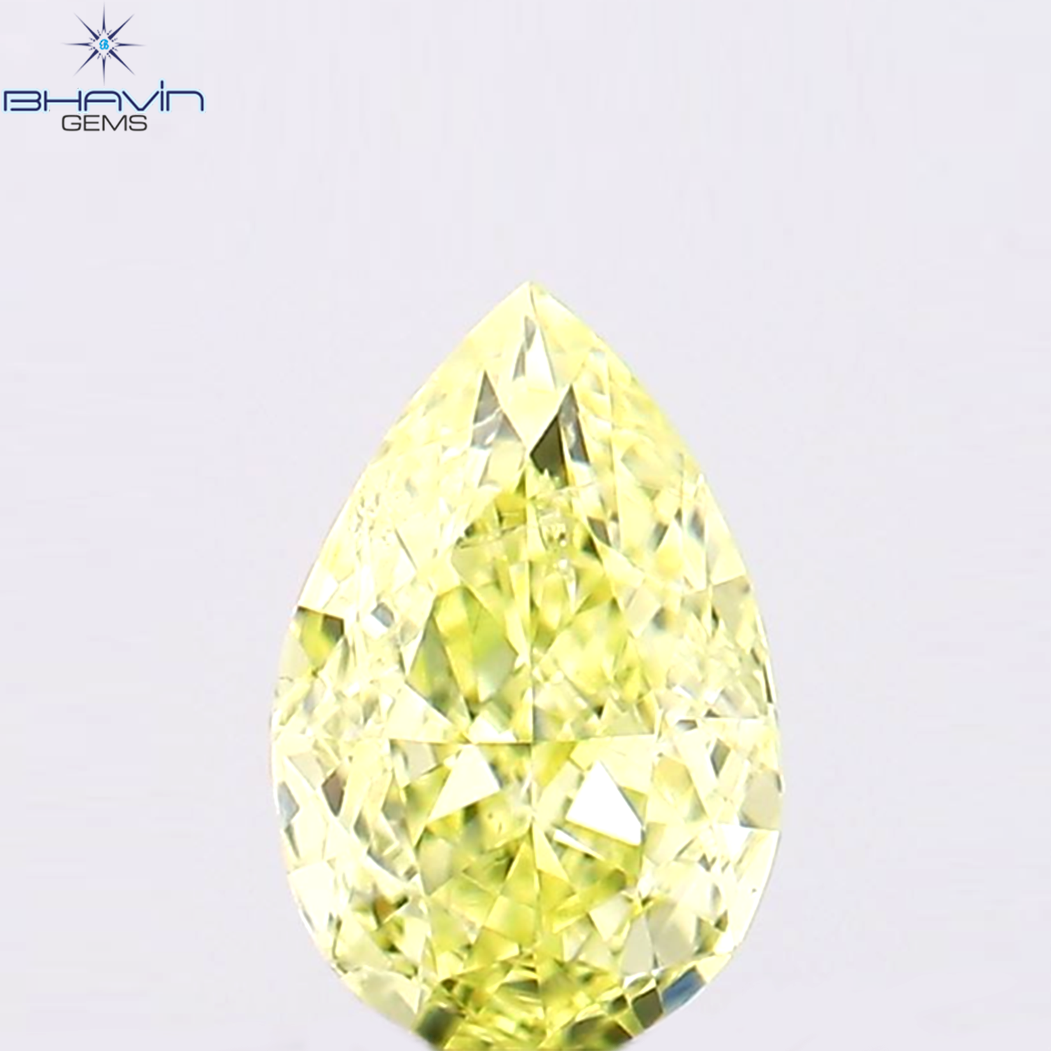0.22 CT Pear Shape Natural Diamond Yellow Color SI1 Clarity (4.76 MM)
