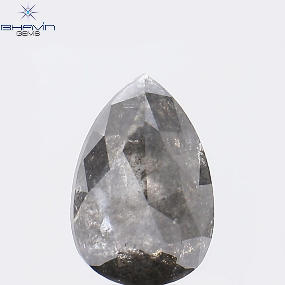 1.85 CT Natural Pear Diamond Salt And Pepper Color Clarity I3 (9.12 MM)