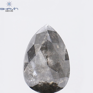 1.85 CT Natural Pear Diamond Salt And Pepper Color Clarity I3 (9.12 MM)