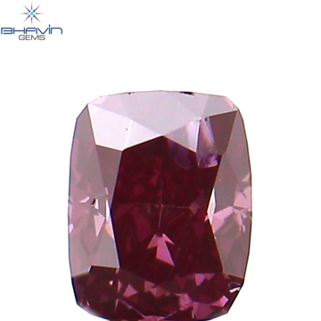 0.11 CT Natural Cushion Diamond Enhanced Pink Color Clarity SI1 (3.04 MM)