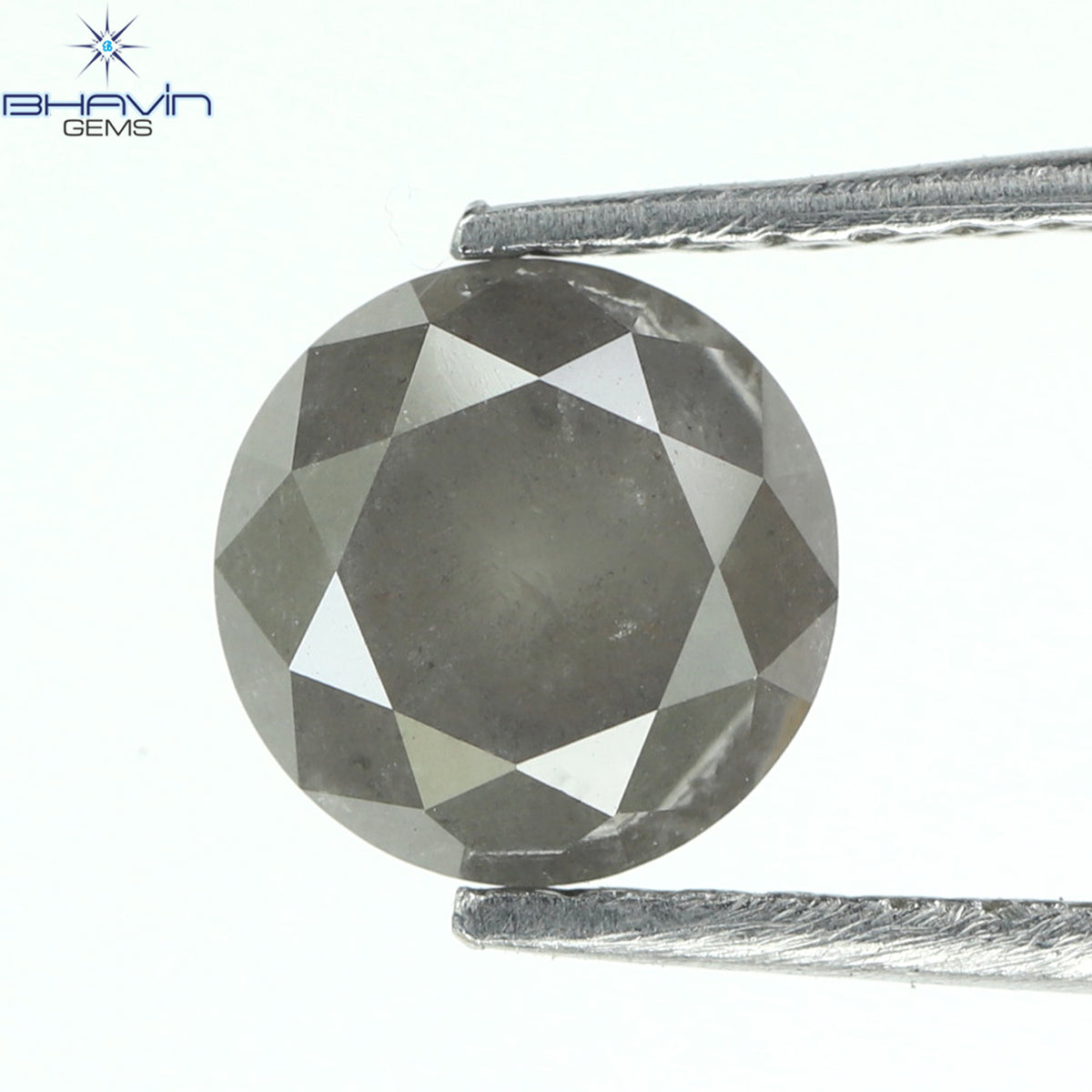1.07 CT Natural Round Diamond Gray Color Clarity I3 (5.89 MM)