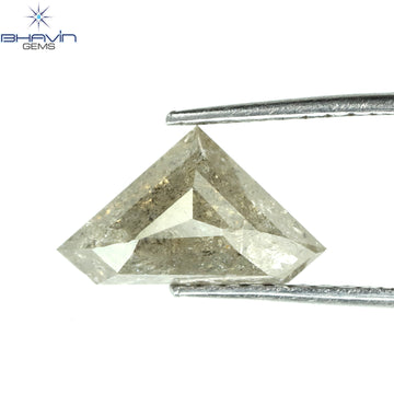 1.11 CT クッション シェイプ ソルト アンド ペッパー カラー ダイヤモンド クラリティ I3 (5.59 MM)