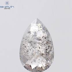 1.13 CT Pear Shape Natural Loose Diamond Salt And Pepper Color I3 Clarity (8.60 MM)
