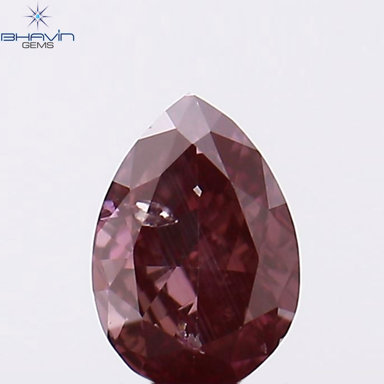 0.09 CT ペアシェイプ ナチュラル ダイヤモンド ピンク色 VS1 クラリティ (3.45 MM)