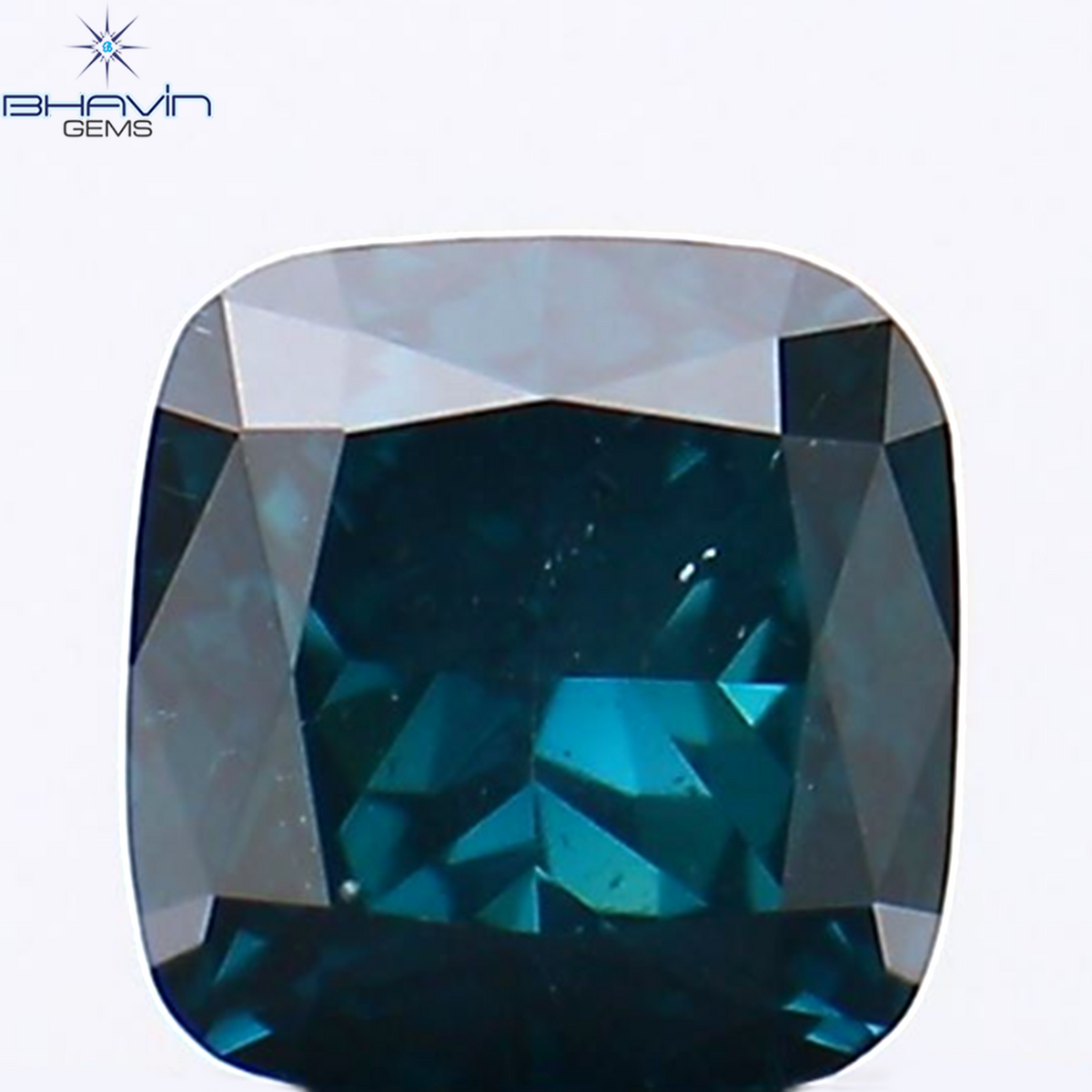 0.27 CT Natural Cushion Diamond Enhanced Blue Color Clarity VS2 (3.68 MM)