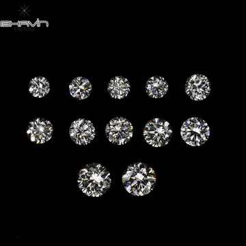 0.66 CT/12 Pcs Natural Round Diamond White Color Clarity VS2 (3.00 MM)