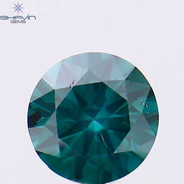 0.30 CT Natural Round Diamond Enhanced Blue Color Clarity SI1 (4.25 MM)