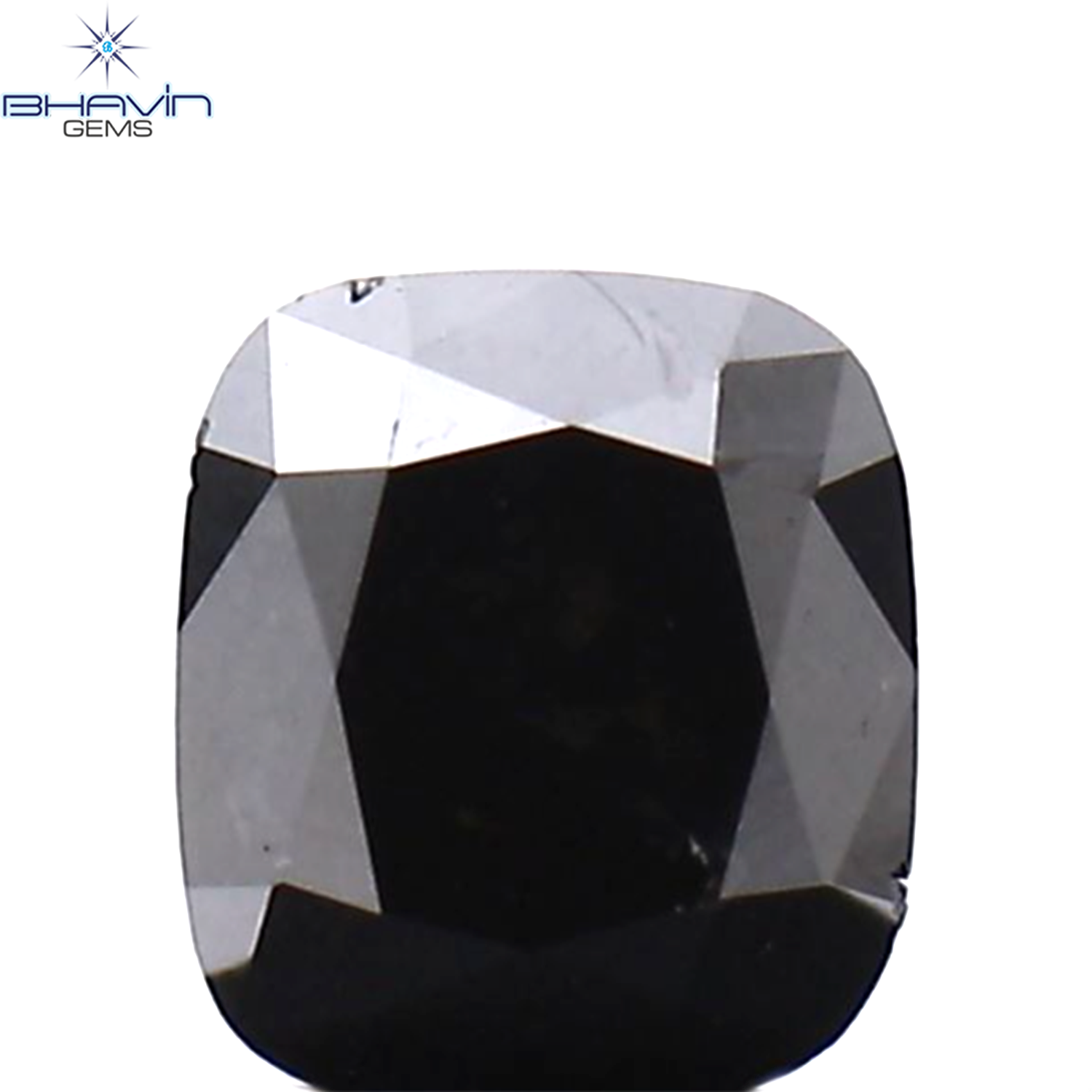 0.22 CT Cushion Diamond Natural Diamond Black Diamond Clarity Opaque (3.40 MM)
