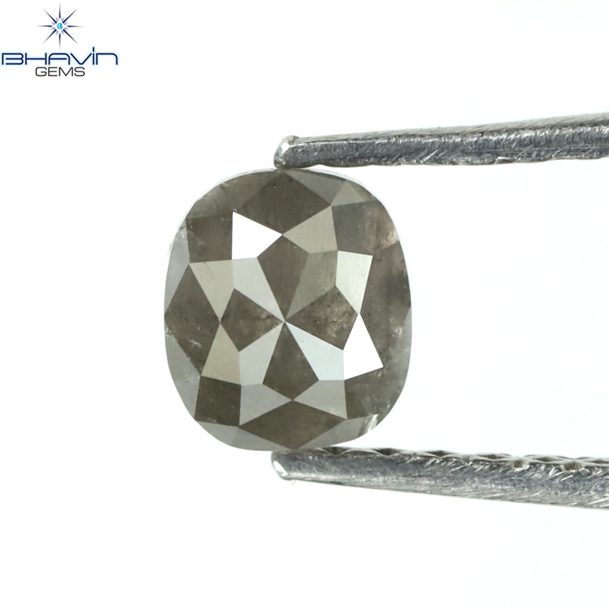 0.78 CT オーバルシェイプ ナチュラル ダイヤモンド ソルト アンド パッパー カラー I3 クラリティ (6.80 MM)