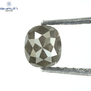 0.78 CT オーバルシェイプ ナチュラル ダイヤモンド ソルト アンド パッパー カラー I3 クラリティ (6.80 MM)