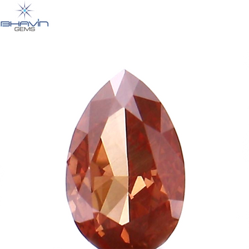 0.14 CT Natural Pear Diamond Enhanced Pink Color Clarity SI1 (4.23 MM)