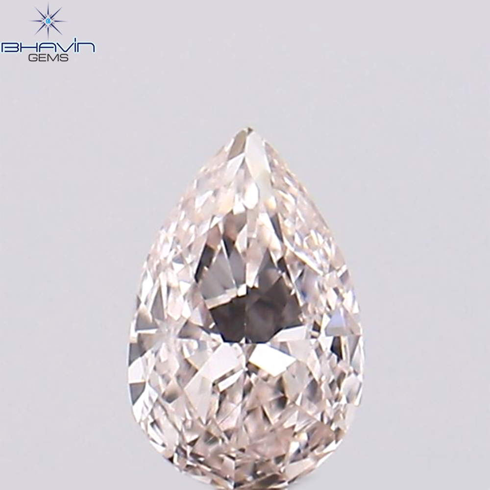 0.08 CT Natural Pear Diamond Pink Color Clarity VS1 (3.45 MM)