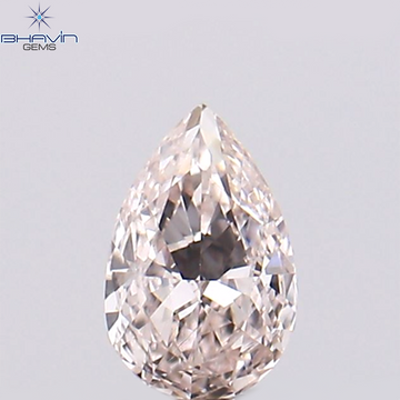 0.08 CT Natural Pear Diamond Pink Color Clarity VS1 (3.45 MM)